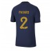 Frankrijk Benjamin Pavard #2 Voetbalkleding Thuisshirt WK 2022 Korte Mouwen